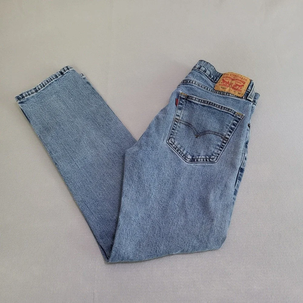 Levi's 505 Denim‎ Blue Jeans Men's 30x30 Meduim Wash Straight Leg